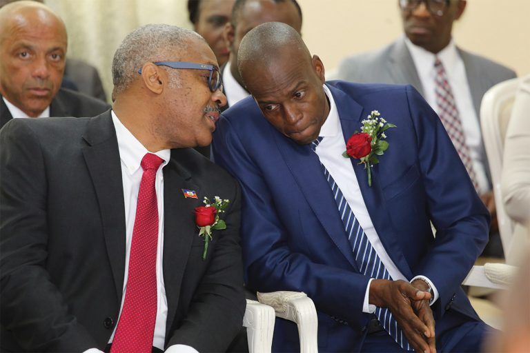 Cha Président Jovenel Moïse et premier ministre Jack Guy Lafontant THJAC 2576 RET