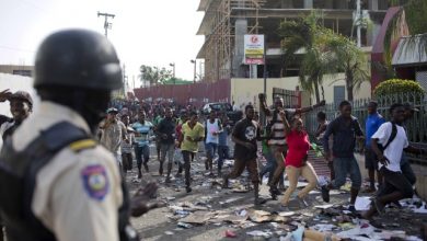 Depuis le 7 février les manifestations se sont multipliées à travers les principales villes de Haïti qui ont subi dimportants dégâts matériels. AP 1