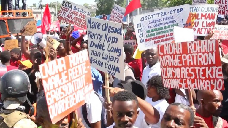 h4 haiti may day port au prince minimum wage president moise