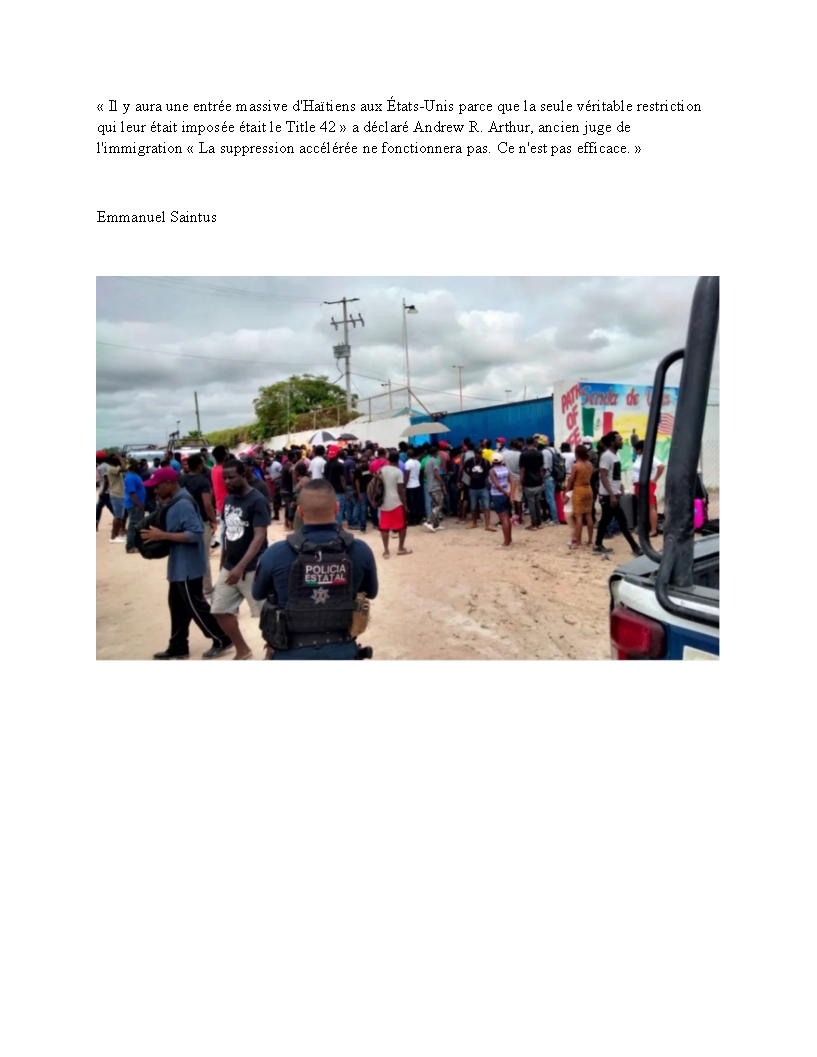 México: 15.000 haitianos se preparan para embestida de EE.UU.
