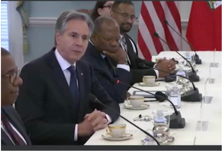 Visite du secrétaire d’État américain, Anthony Blinken en Haïti : Visite du secrétaire d’État américain, Anthony Blinken en Haïti :